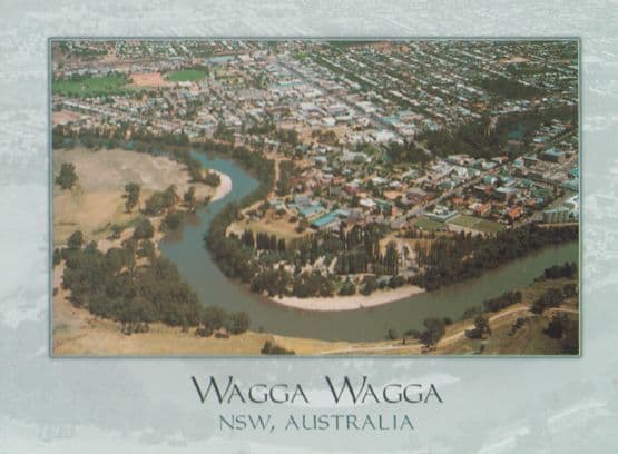 Wagga Wagga Aerial Australian Postcard