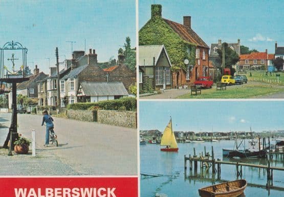 Walberswick Village Bicycle Pub Harbour Postcard