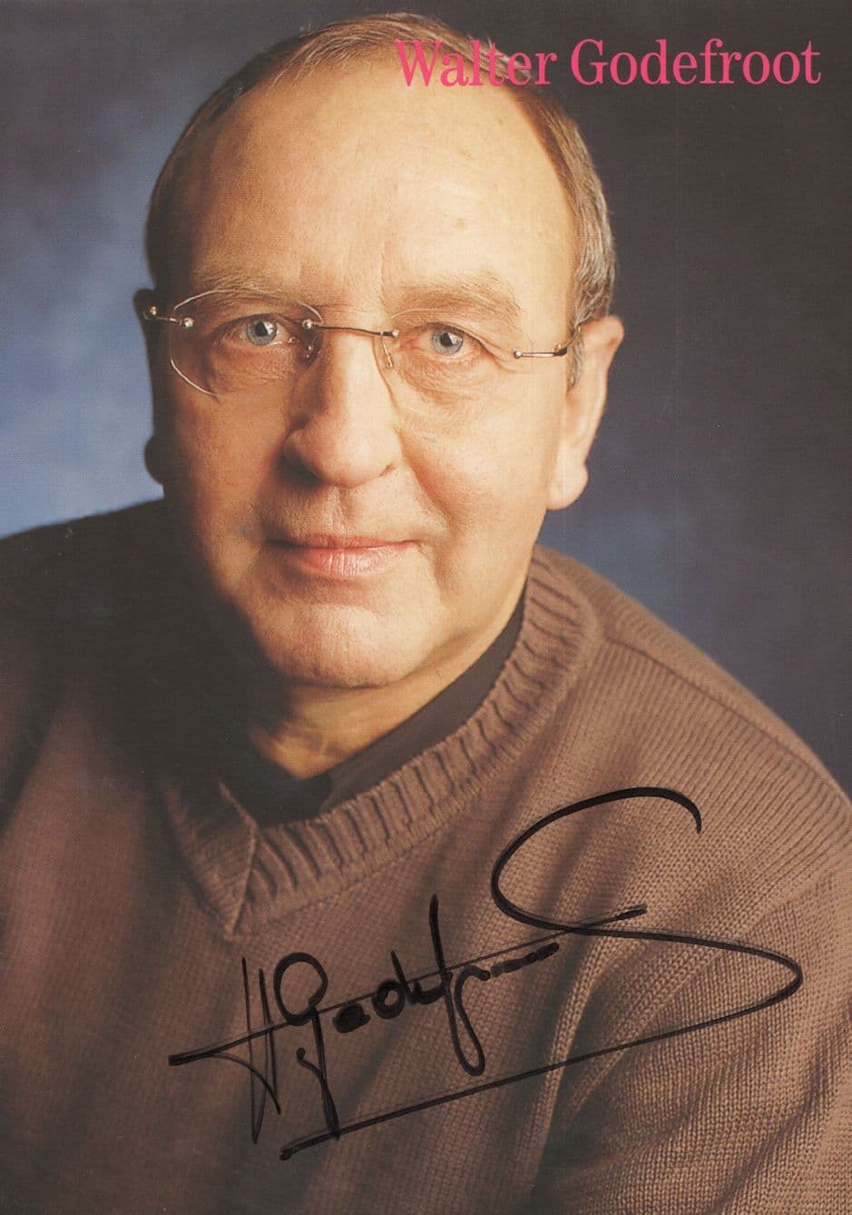 Walter Godefroot Belgium Cycling Road Race Hand Signed 2001 Tour Photo