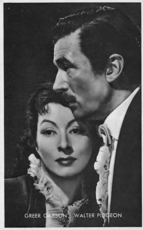 Walter Pidgeon Greer Garson Rare Kwatta Belgium Postcard Size Film Photo