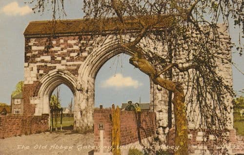Waltham Abbey The Old Abbey Gateway Vintage Postcard