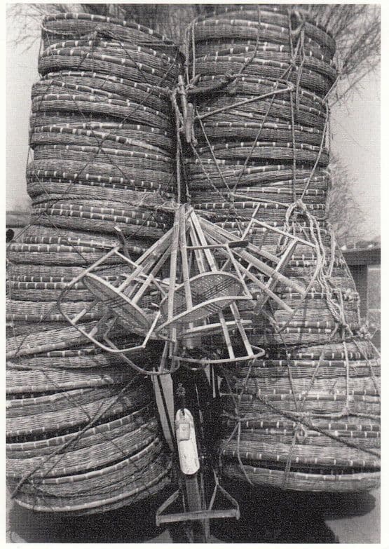Wang Gang Feng Shanghai Garbage Pile Of Chairs Baskets Trash China Art Postcard