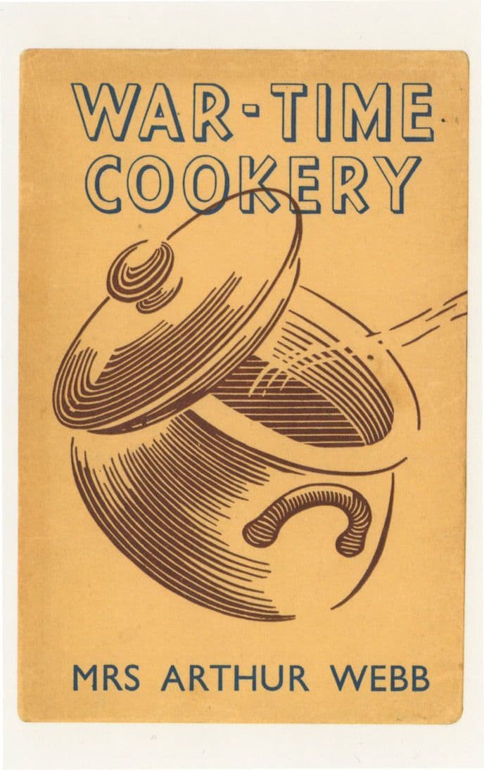War Time Cookery Mrs Arthur Webb 1942 Book Postcard