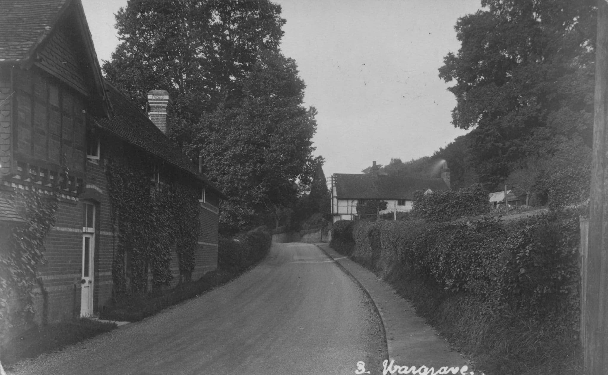 Wargrave Dark Sinister Country Lane Berkshire Old RPC Postcard