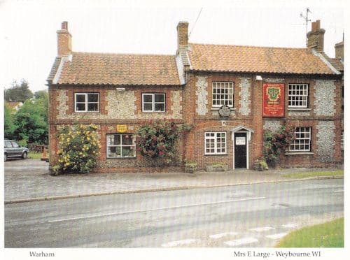 Warham Three Horseshoes Pub Lyons Cakes Norfolk Postcard