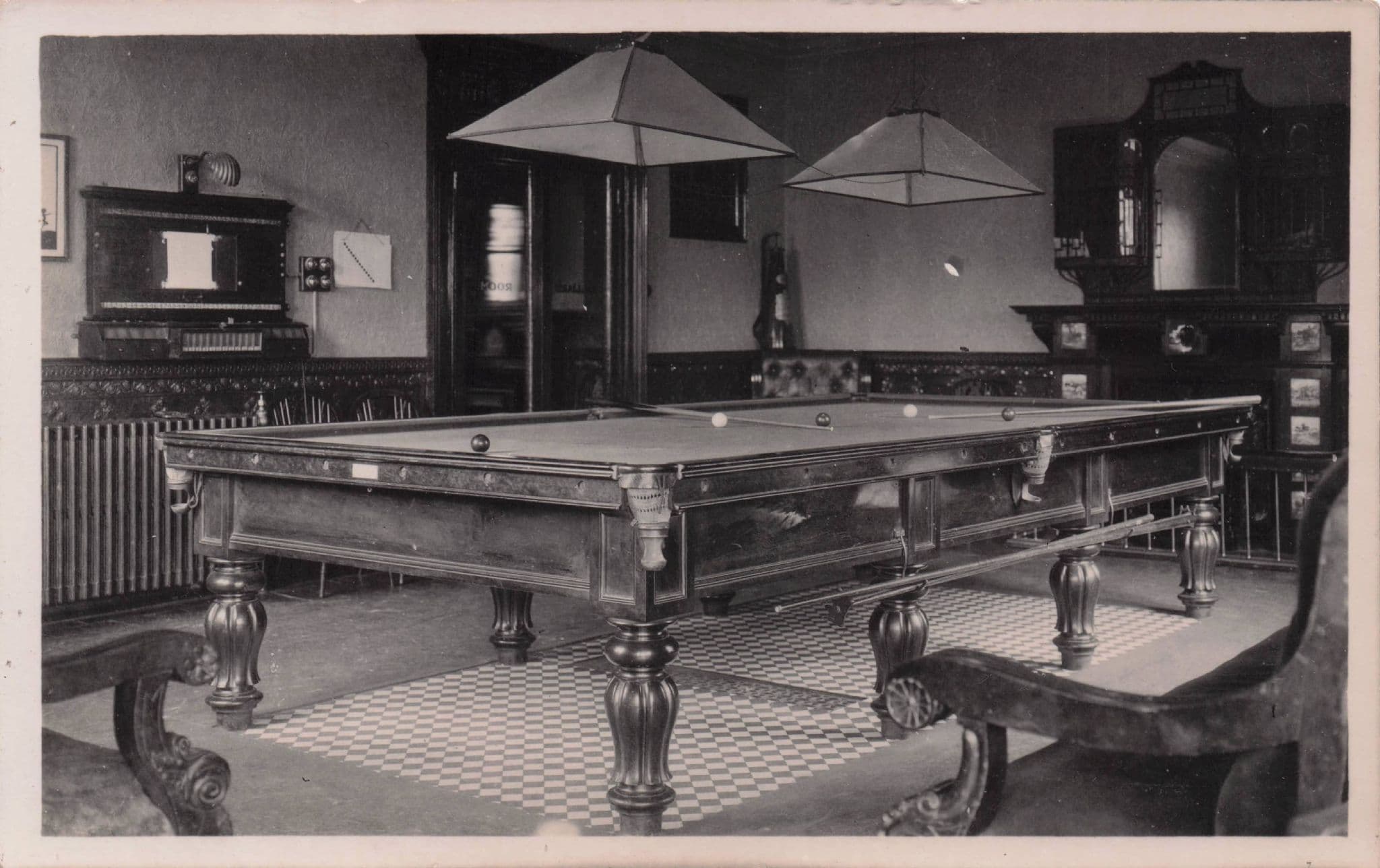 Warlingham Surrey Snooker Table Games Room Old RPC Postcard