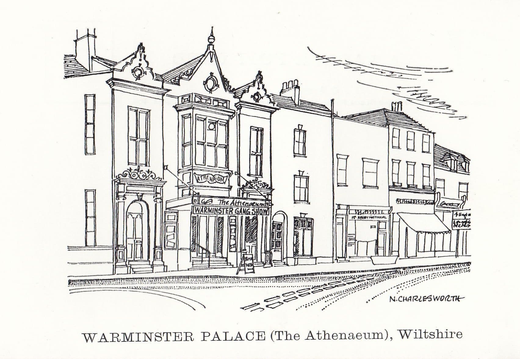 Warminster Palace Gang Show Athenaeum Wiltshire Theatre Postcard