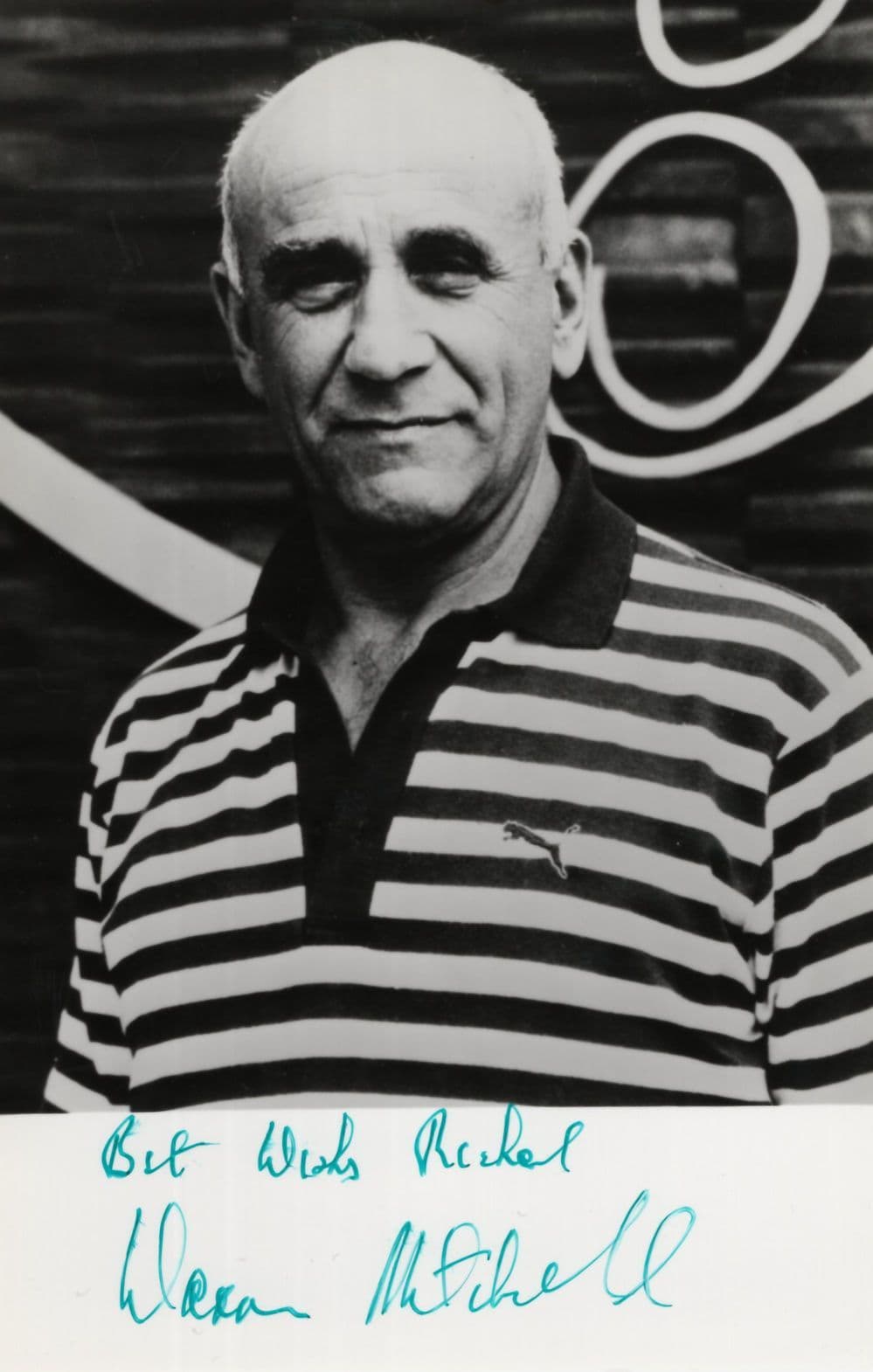 Warren Mitchell Alf Garnett Vintage Rare Hand Signed Photo
