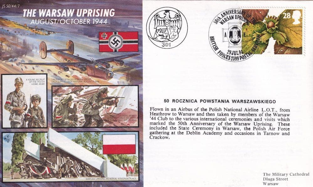 Warsaw Uprising Polish Air Force WW2 Military FDC