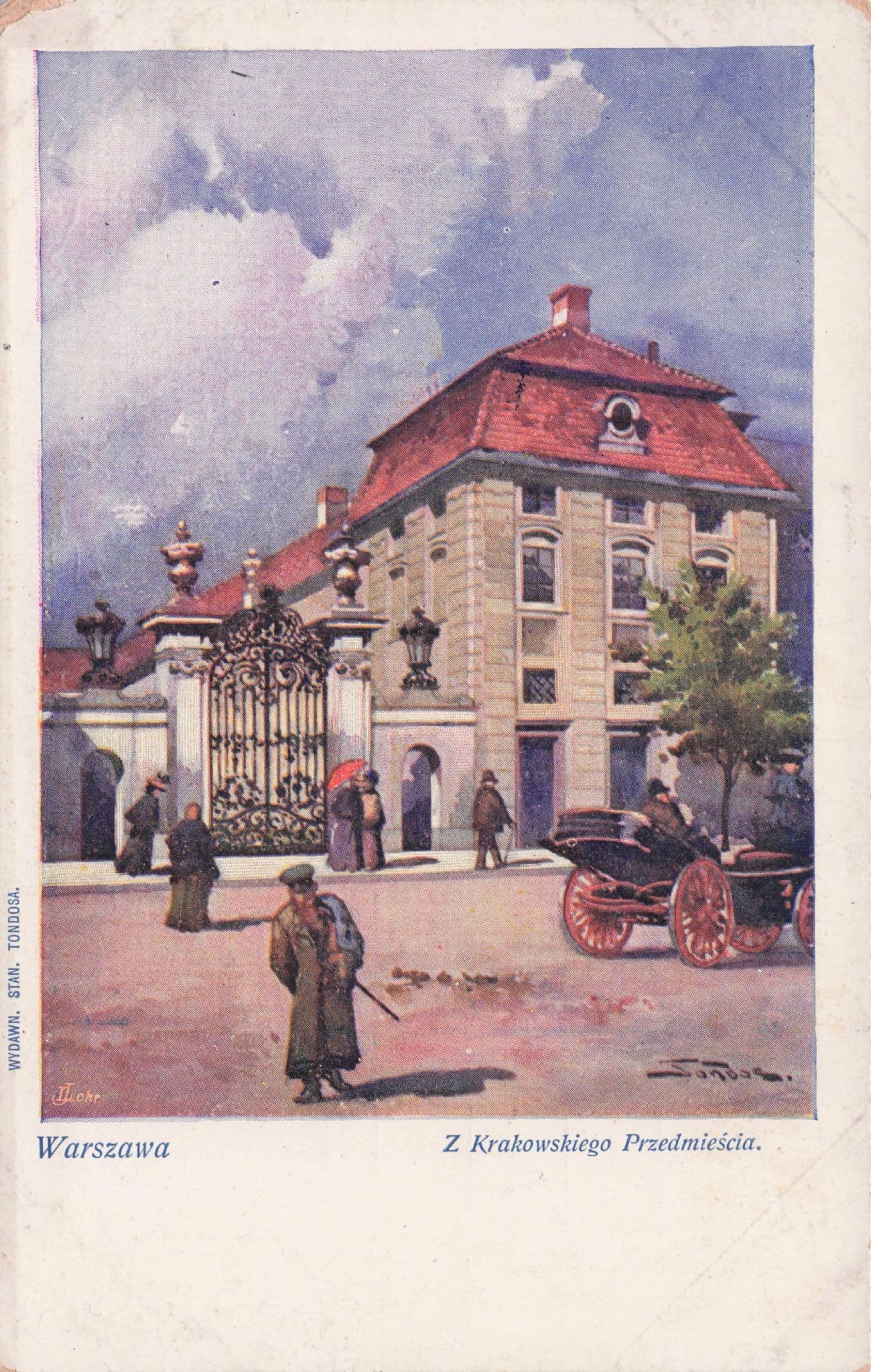 Warszawa Przedmiescia Warsaw Russian Suburbs Old Painting Postcard