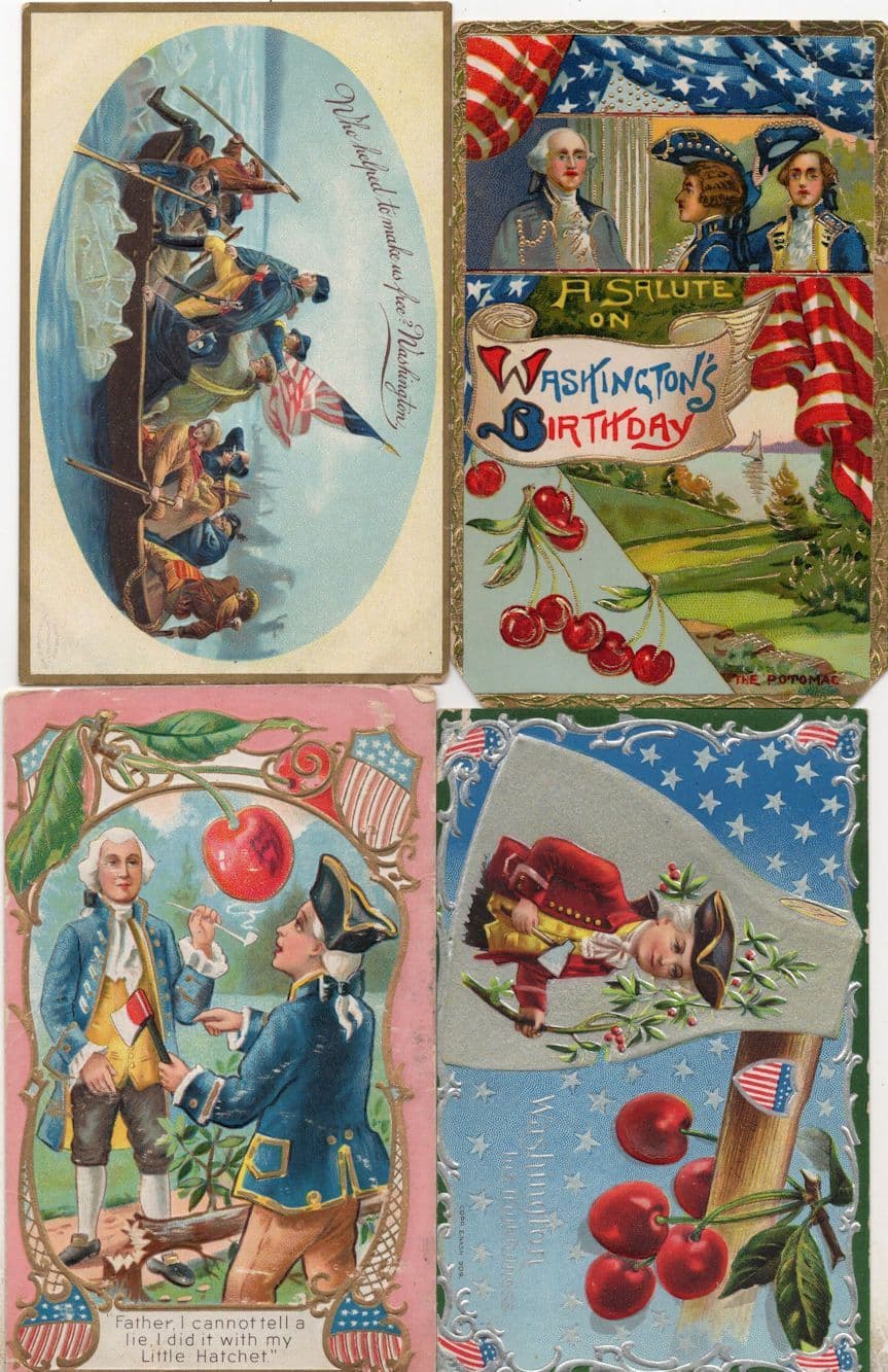 Washington Birthday 4x Military Embossed USA Postcard Please Read