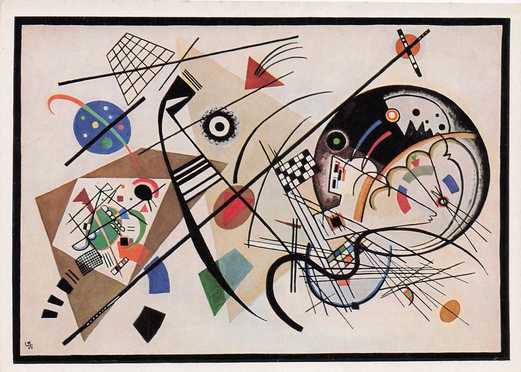 Wassilly Kandinsky Perpetual Line German Painting Postcard
