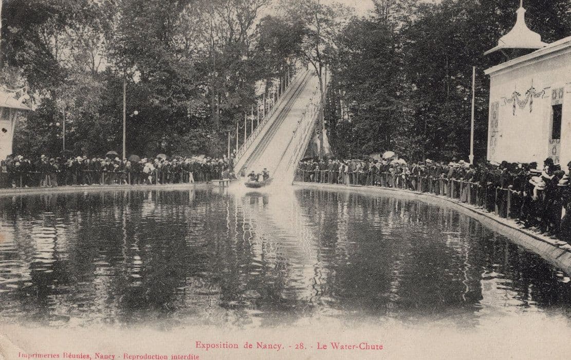 Water Chute at Nancy Exposition Antique French Postcard