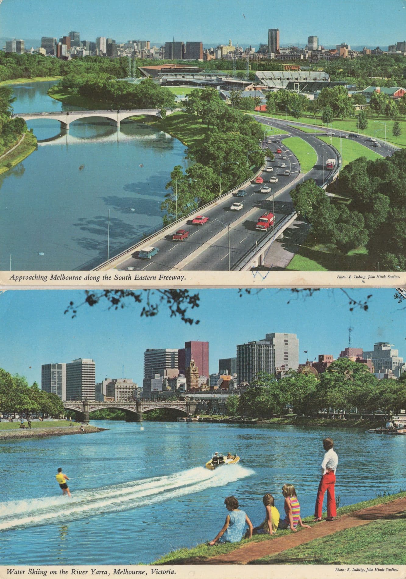 Water Skiing Sports River Yarra Melbourne Australia 2x Postcard s