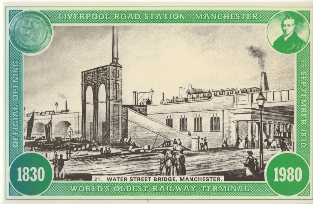 Water Street Bridge Liverpool & Manchester Railway Postcard