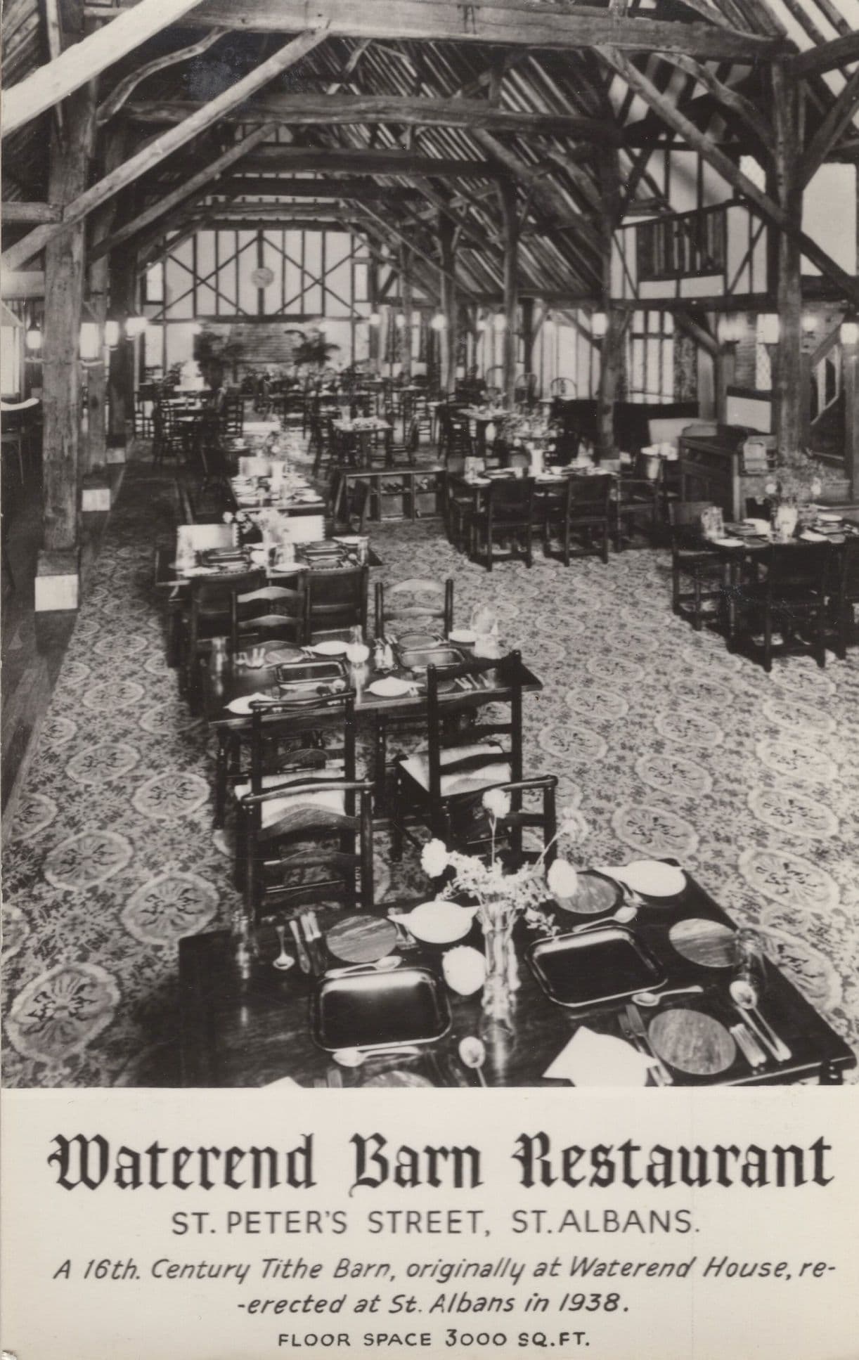 Waterend Bar Restaurant St Albans Herts Real Photo Postcard
