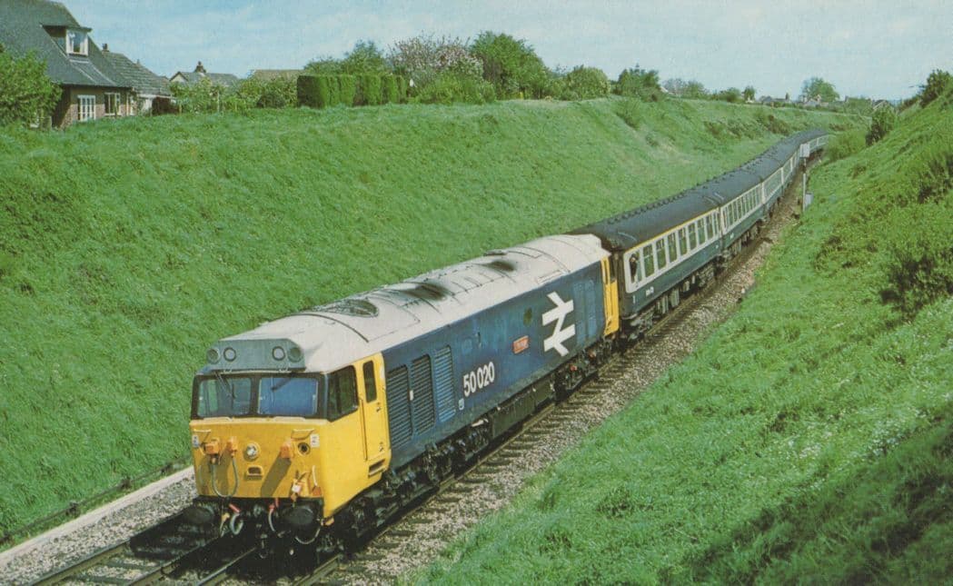 Waterloo to Exeter Class 50 50020 Train Revenge 1981 Postcard