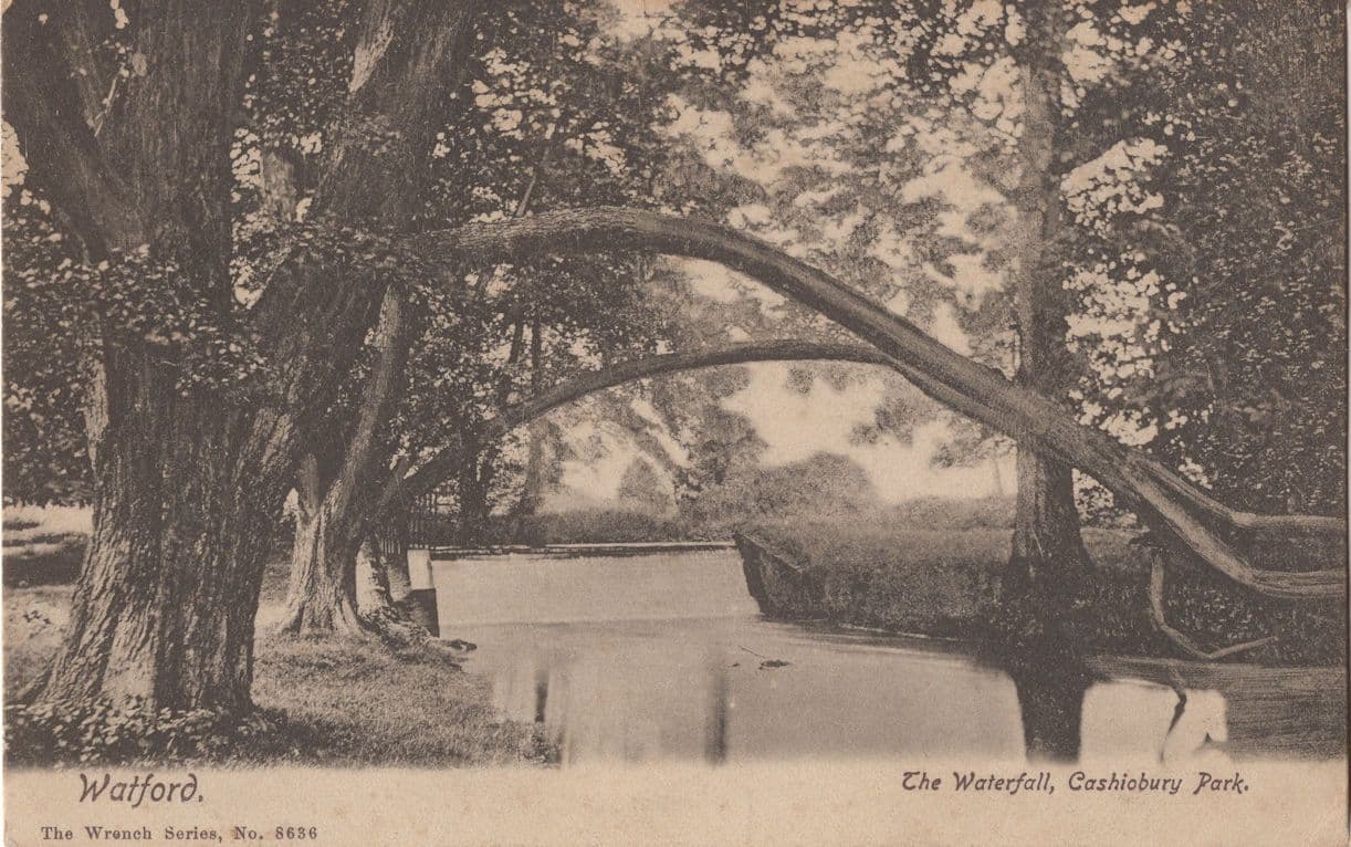 Watford Park The Waterfall Herts Antique Wrench Series Postcard