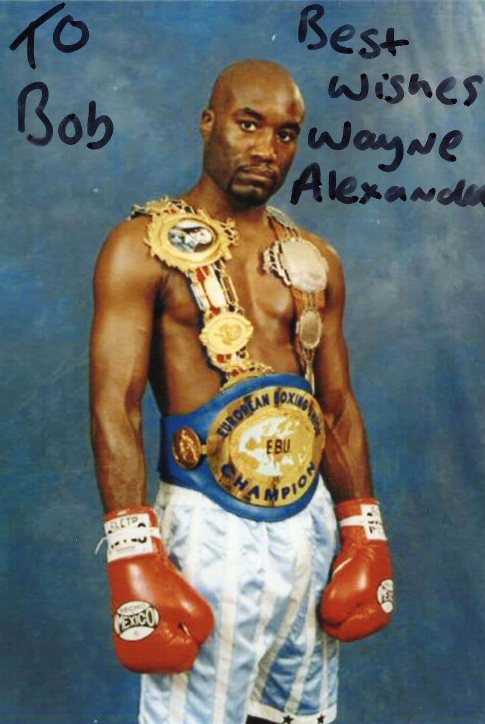 Wayne Alexander British Boxing Champion Hand Signed Photo