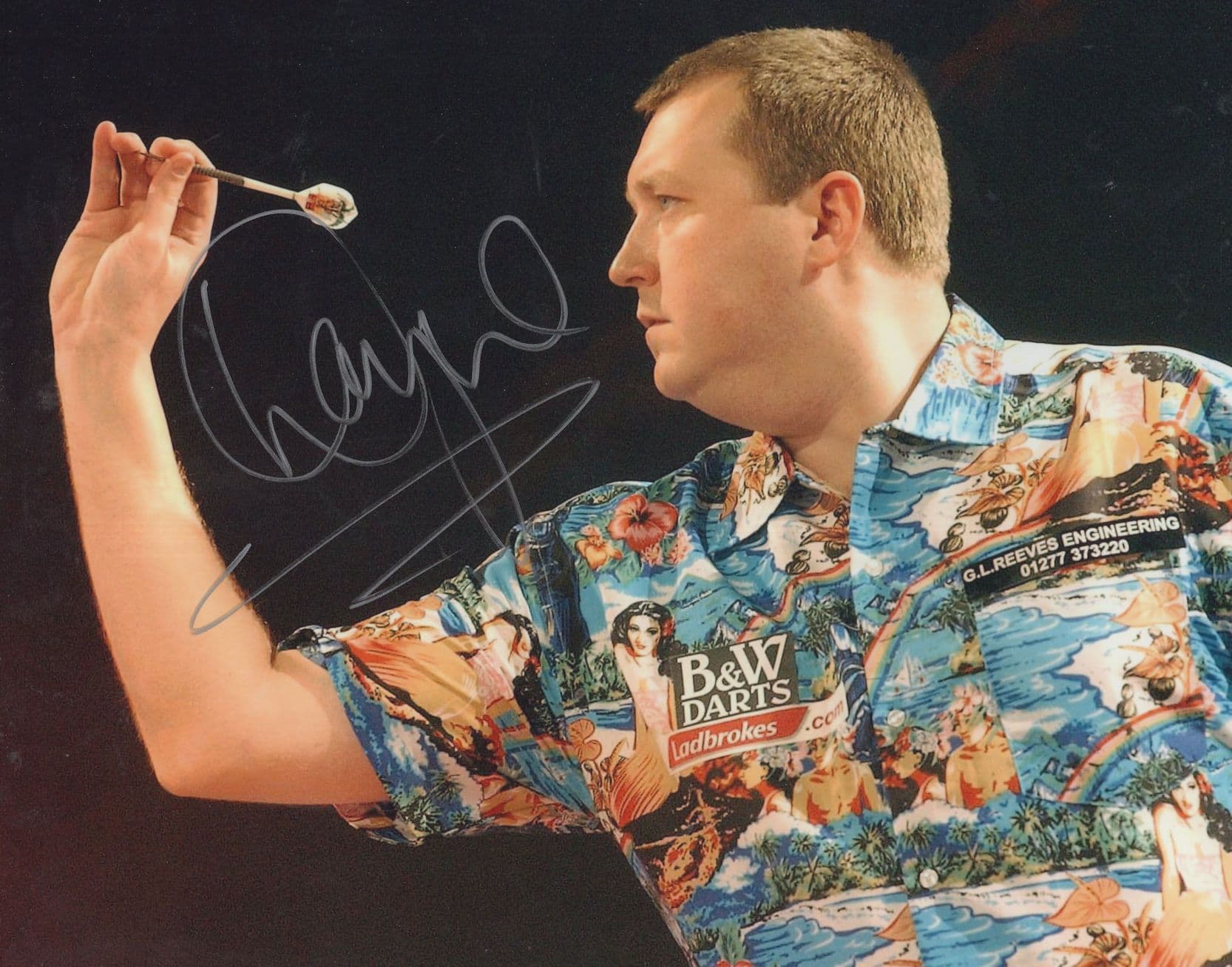 Wayne Mardle Darts Sports Stunning Large 10x8 Signed Photo