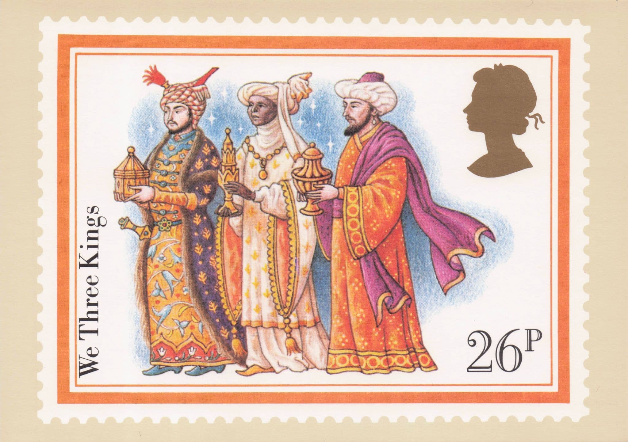 We Three Kings Of Orient Are Christmas Carol Royal Mail Ltd Edn Stamp Postcard