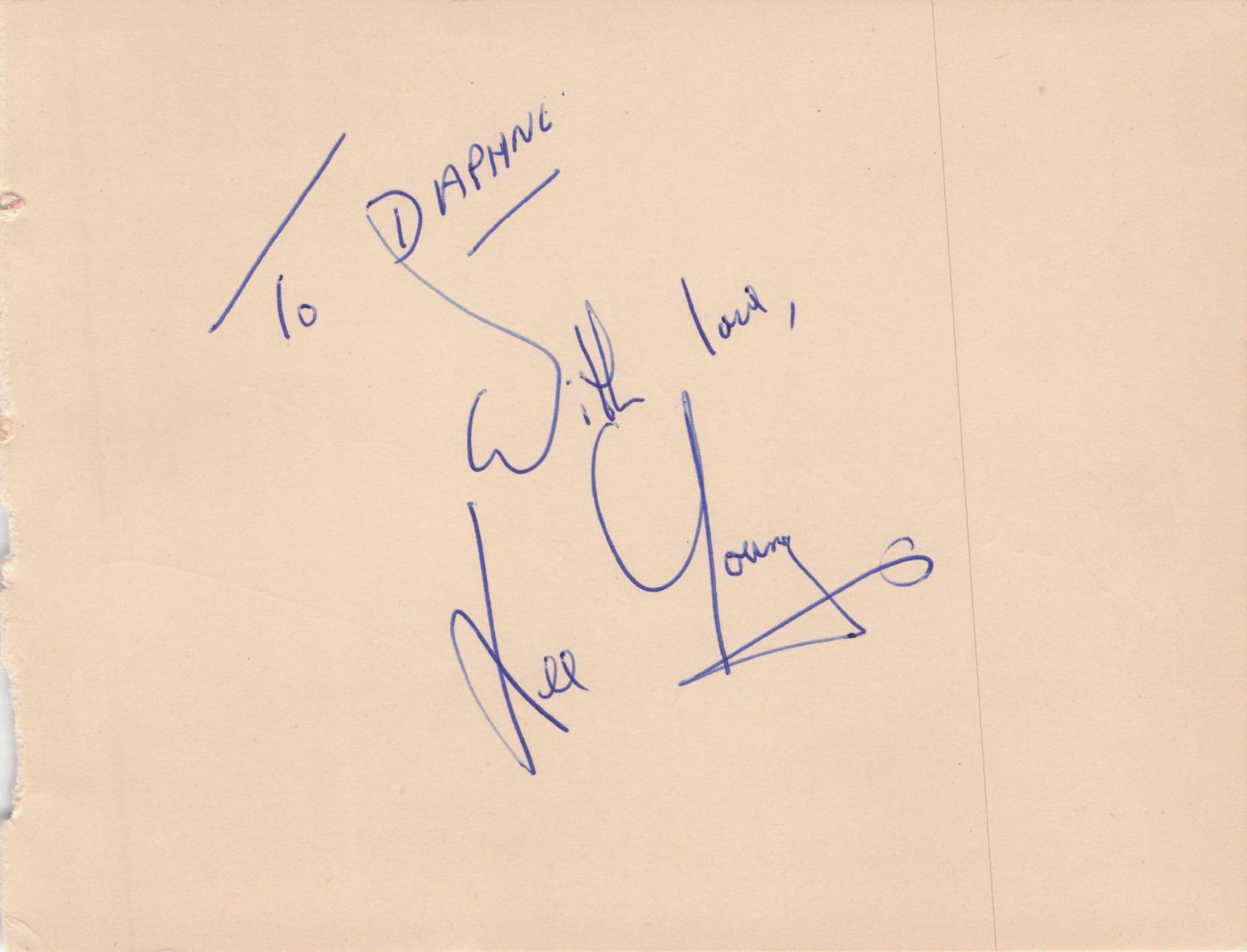 Wee Willie Harris Old Rock'n'Roll Singer Hand Signed Autograph Page