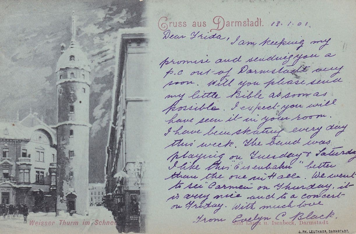 Weisser Thurm German 1901 Old Postcard