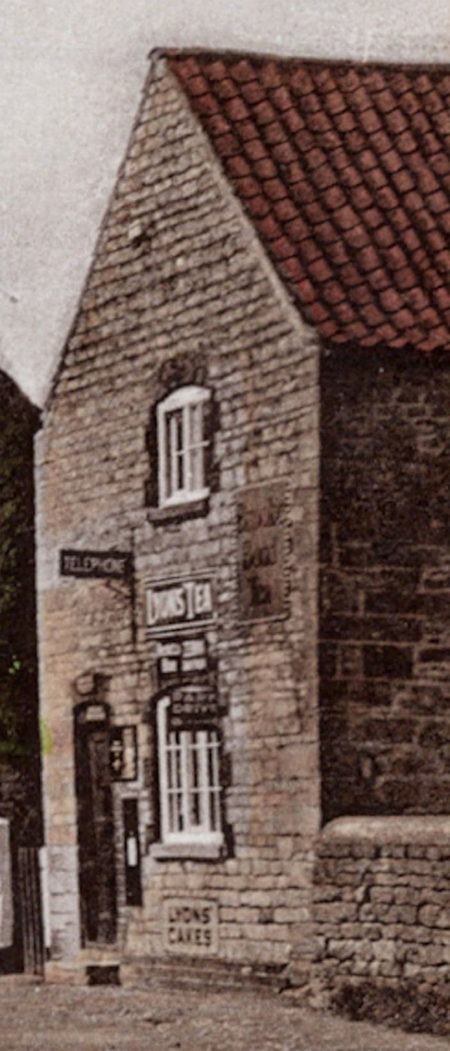 Welby Old Tea Coffee Shop Telephone Post Box Lincolnshire Vintage Postcard