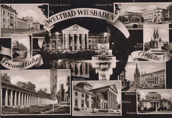 Weltbad Baden Multi View Real Photo Postcard