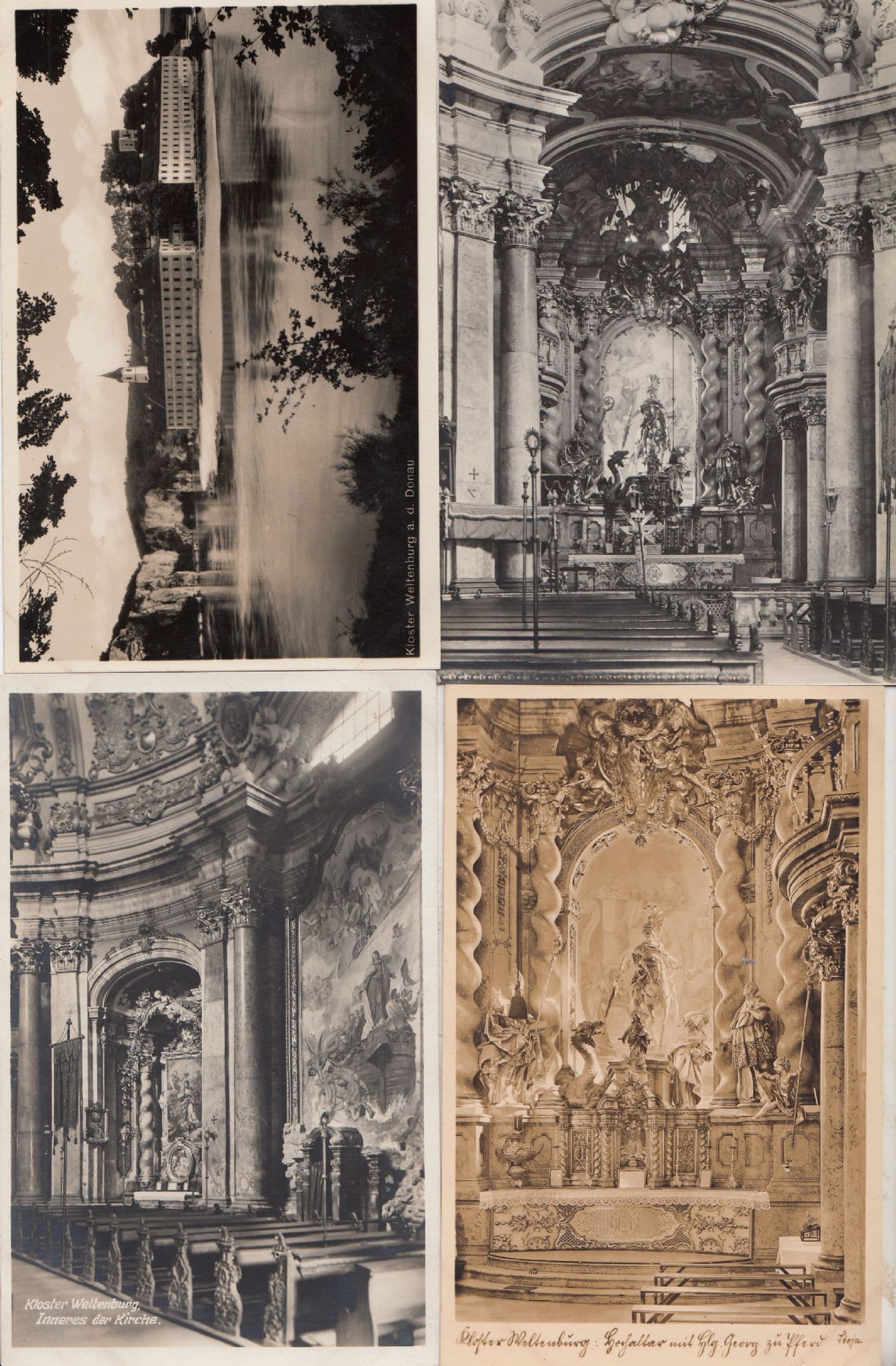 Weltenburg Kirche 4x German Religious Postcard s