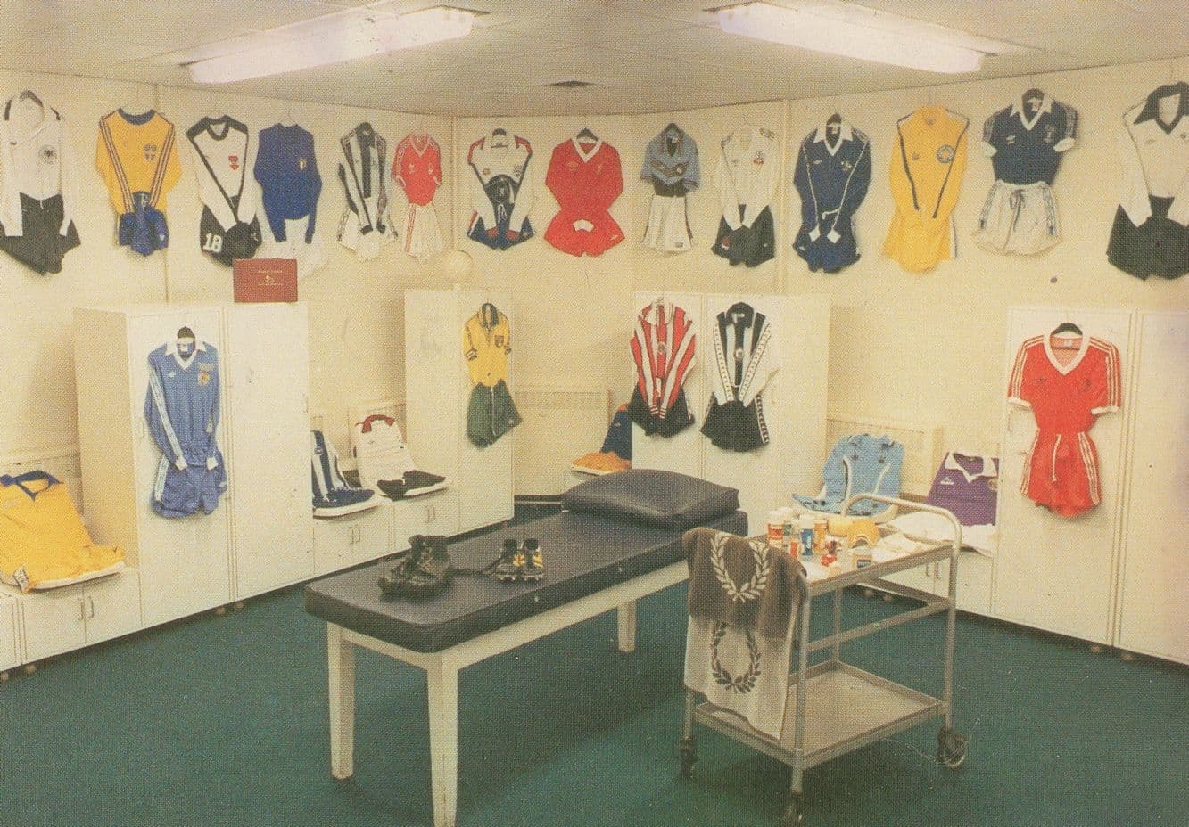 Wembley Stadium Football Dressing Room Rare Postcard