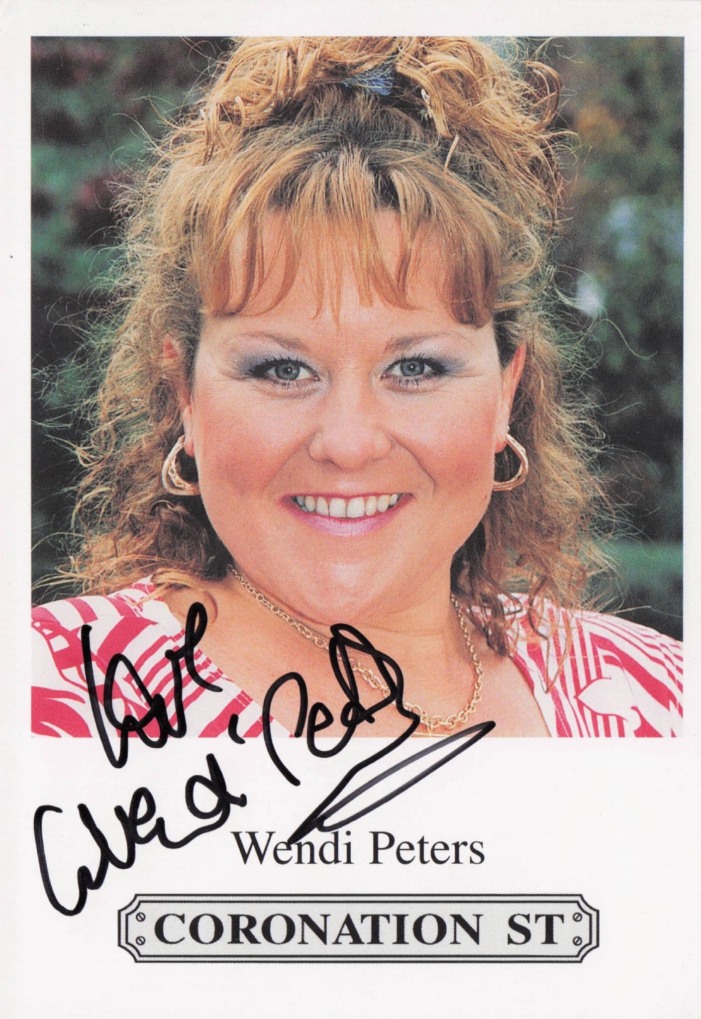 Wendi Peters in Coronation Street Hand Signed Cast Card Photo