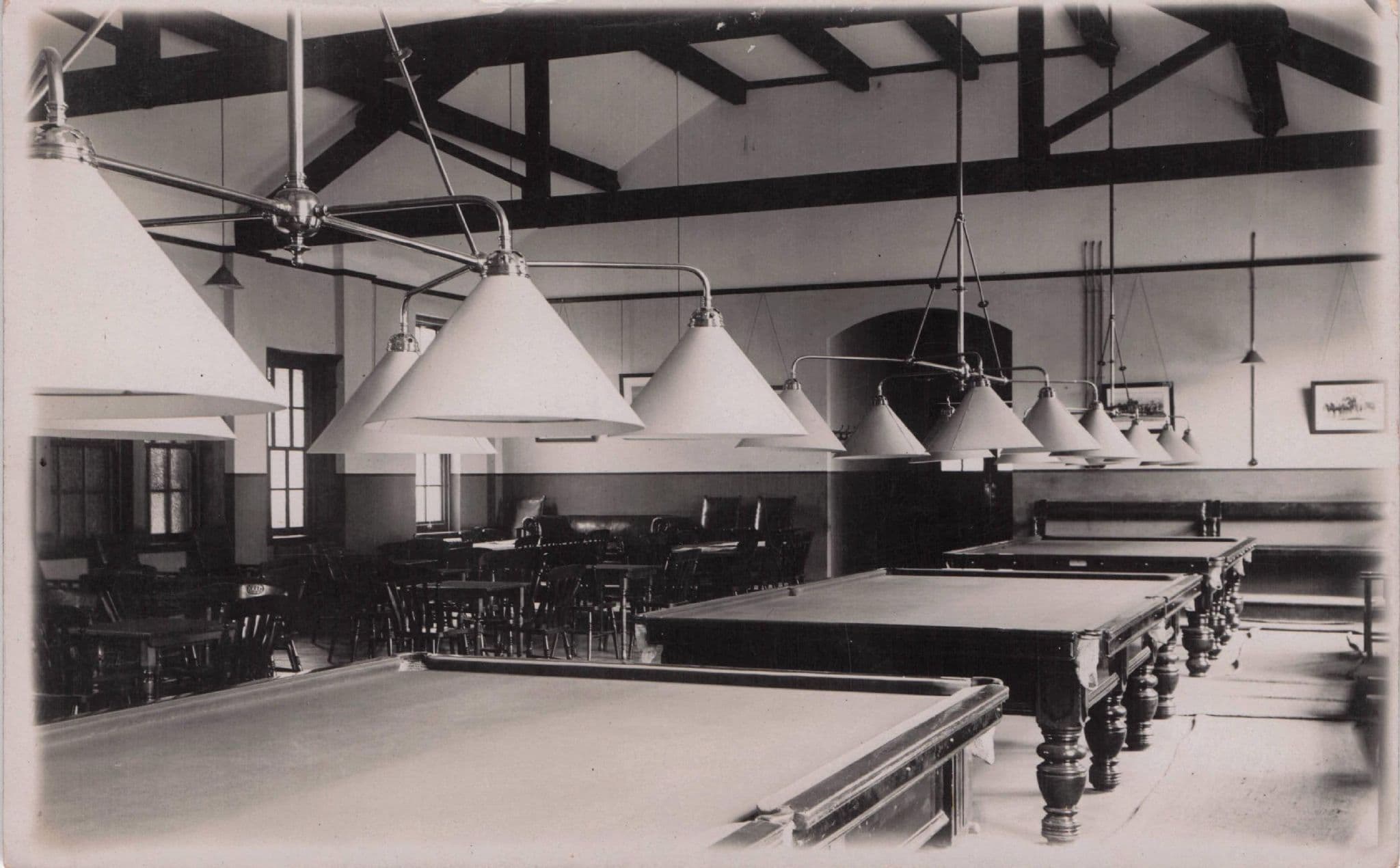 Wendover College Bucks Games Billiard Room Old Postcard