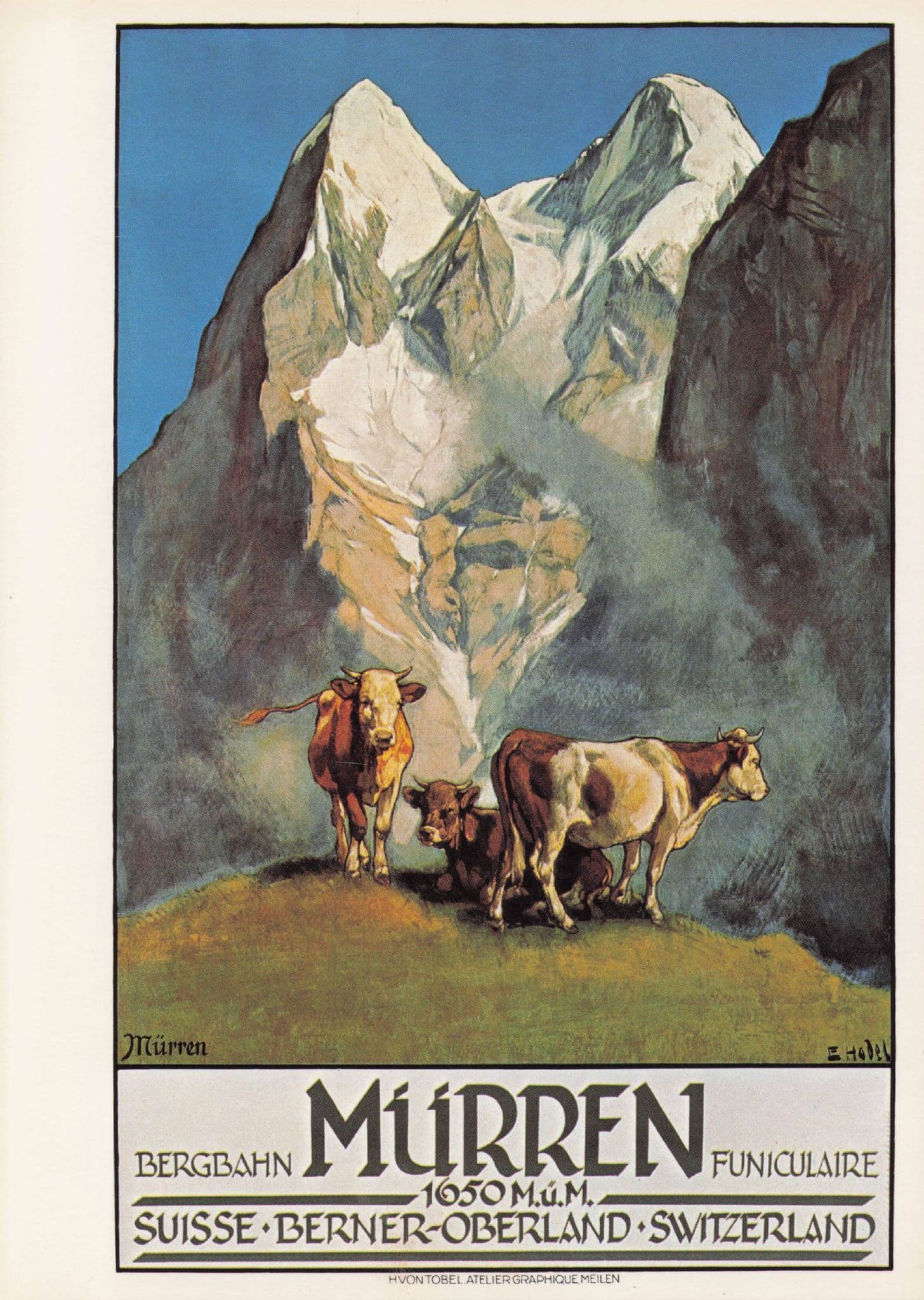 Wengen Switzerland 1925 Swiss Travel Advertising Poster Postcard