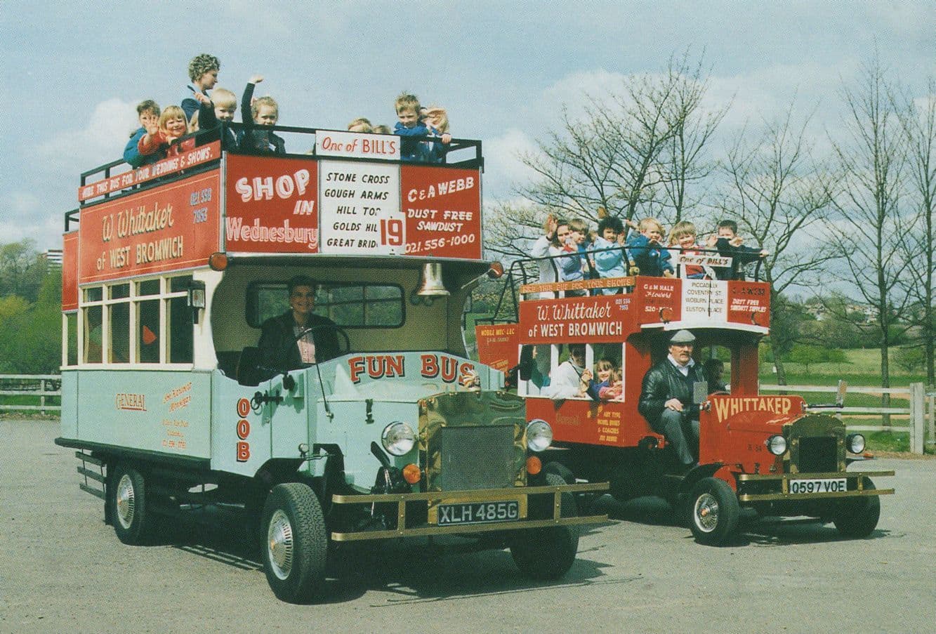 West Bromwich Miniature Whittakers Fun Bus Buses For Carnivals Postcard