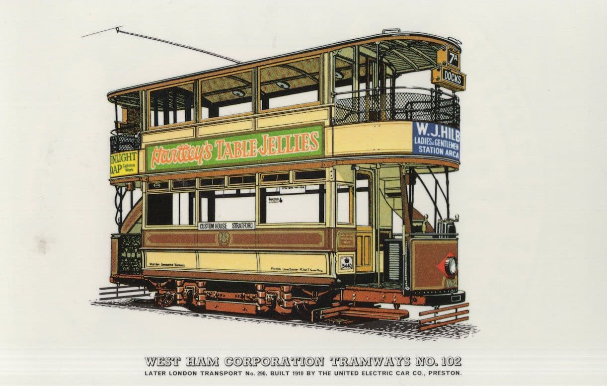 West Ham London Transport 1910 Bus No 7a To Docks Postcard