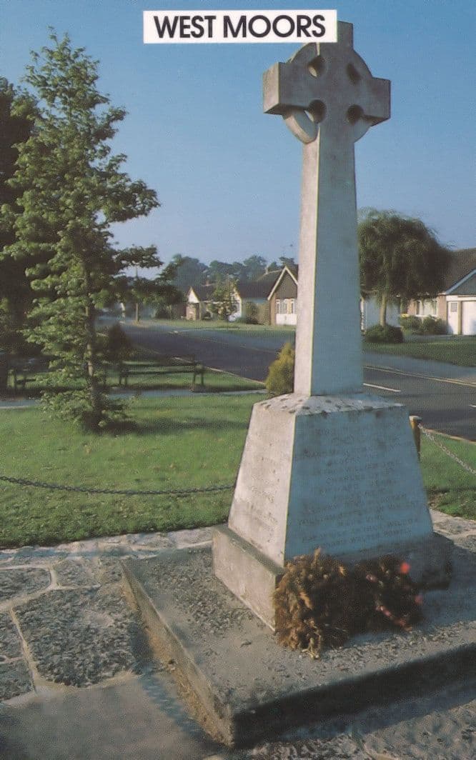 West Moors Memorial Dorset Postcard
