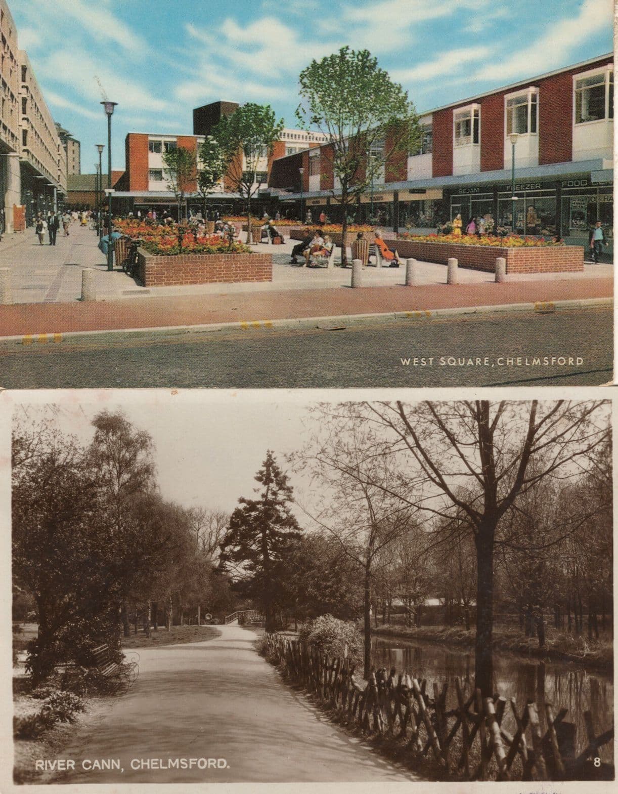 West Square Chelmsford Essex Shopping Arcade 1970s Postcard & MORE