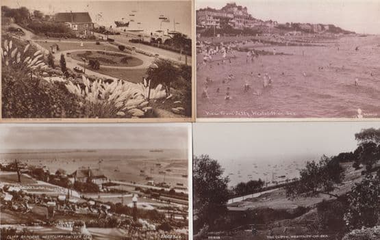 Westcliffe On Sea The Cliffs 4x Vintage Postcard s