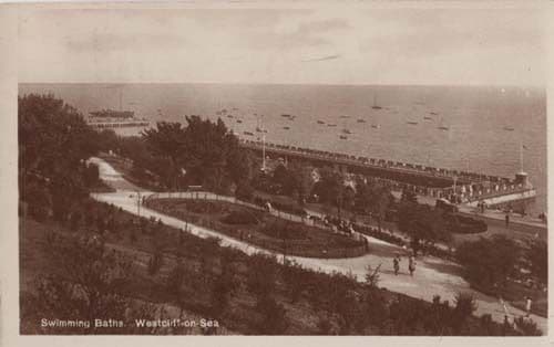 Westcliffe Swimming Baths Vintage 1938 Real Photo RPC Postcard