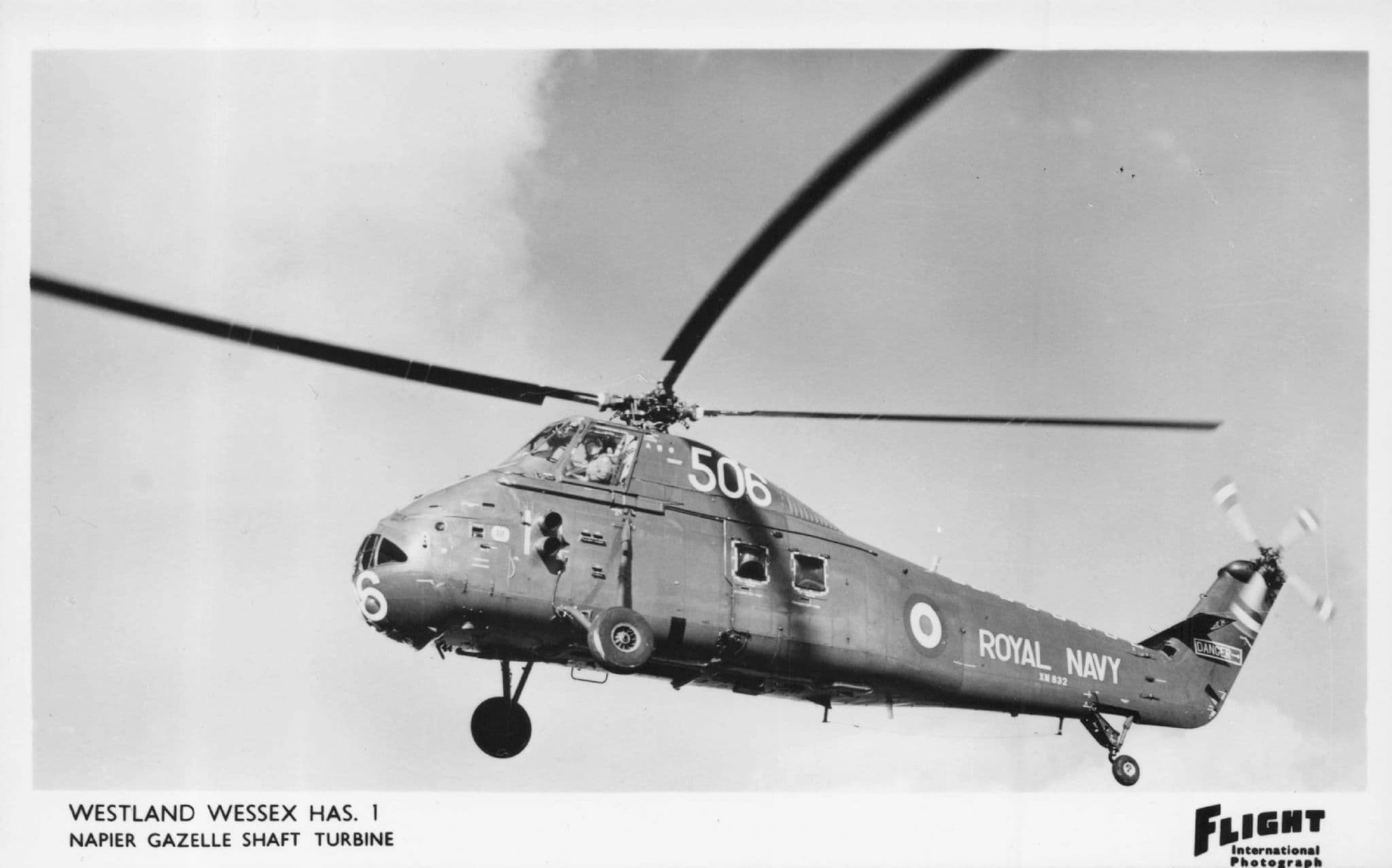 Westland Wessex Royal Navy Military Helicopter Aircraft RPC Postcard