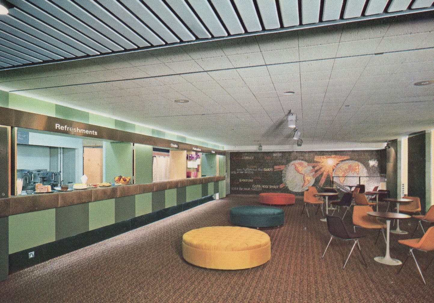 Westminster Theatre Arts Centre Foyer Atlas Globes London Postcard