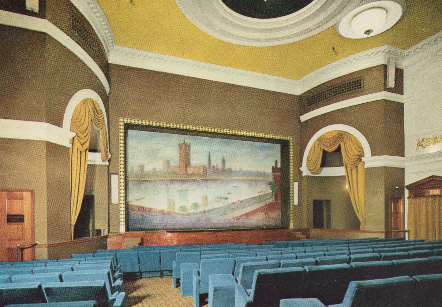 Westminster Theatre WW2 Painting Seating Area London Postcard