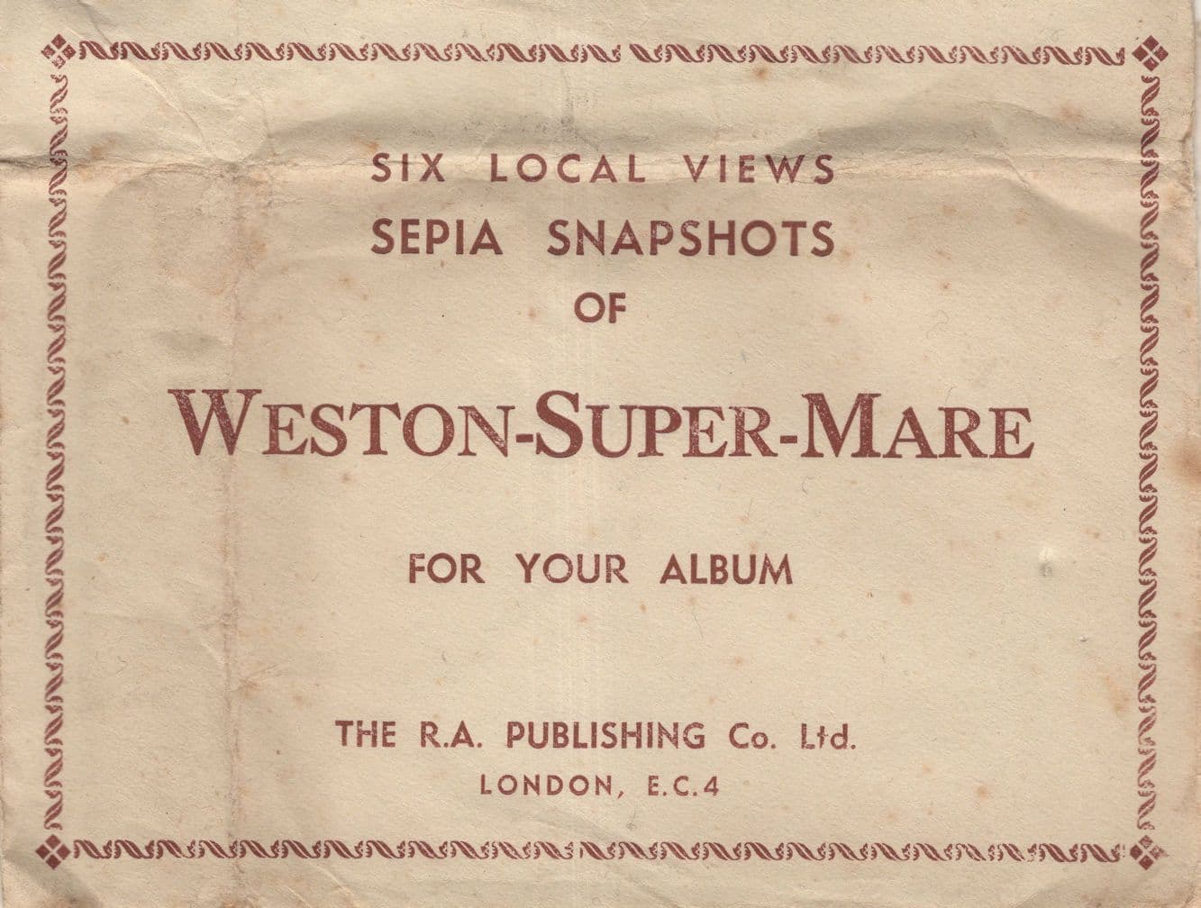 Weston Super Mare 6x Sepia Snapshots Old Photo s