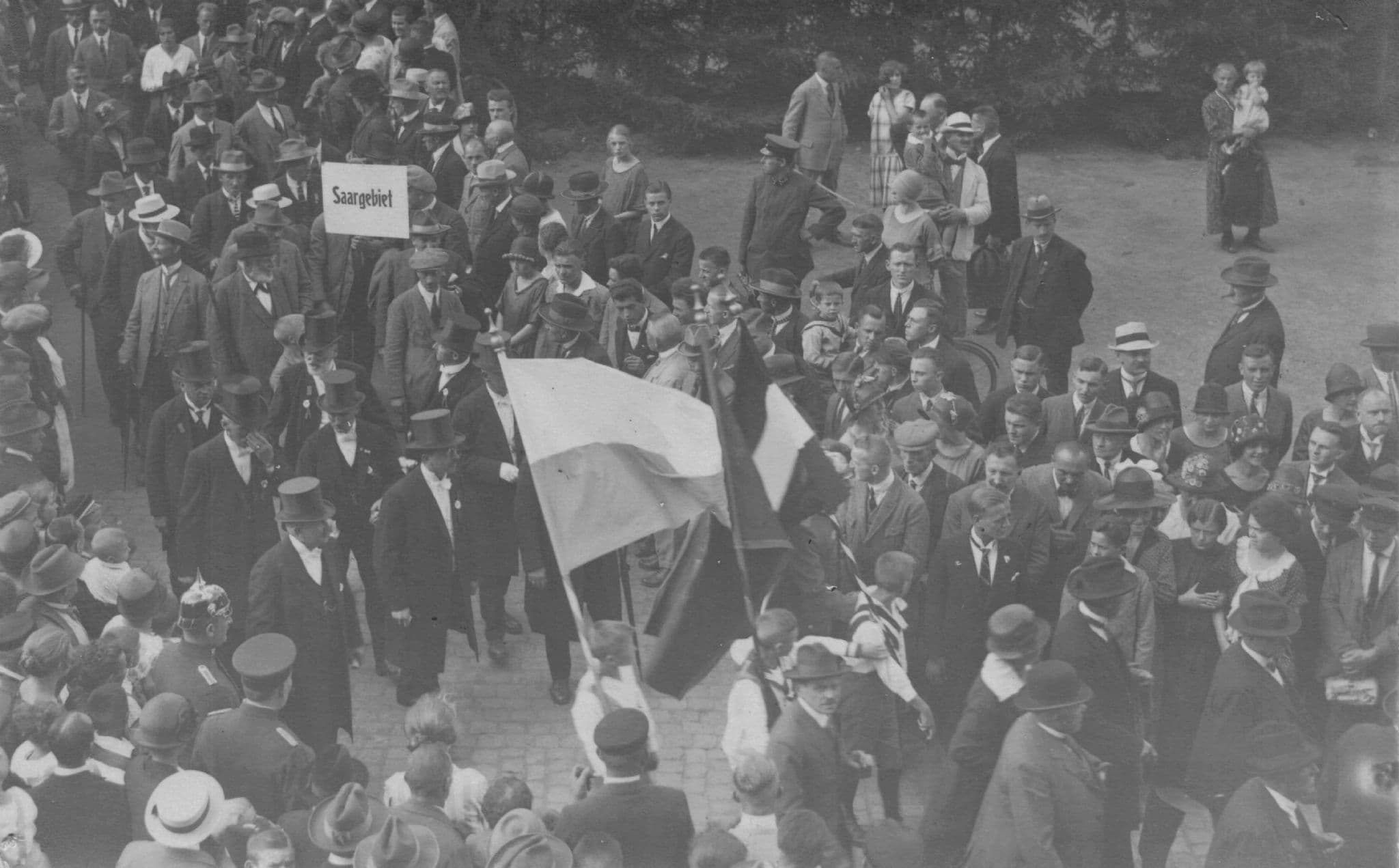 Westplatz Pfalzer Protest 1925 Germany Political Street Parade Old Postcard