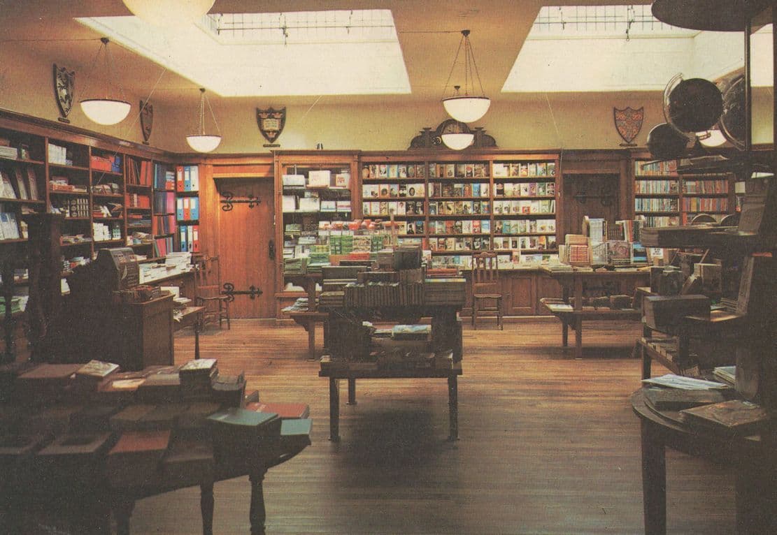 WH Smiths Newsagents Interior Newtown Powys Welsh Postcard
