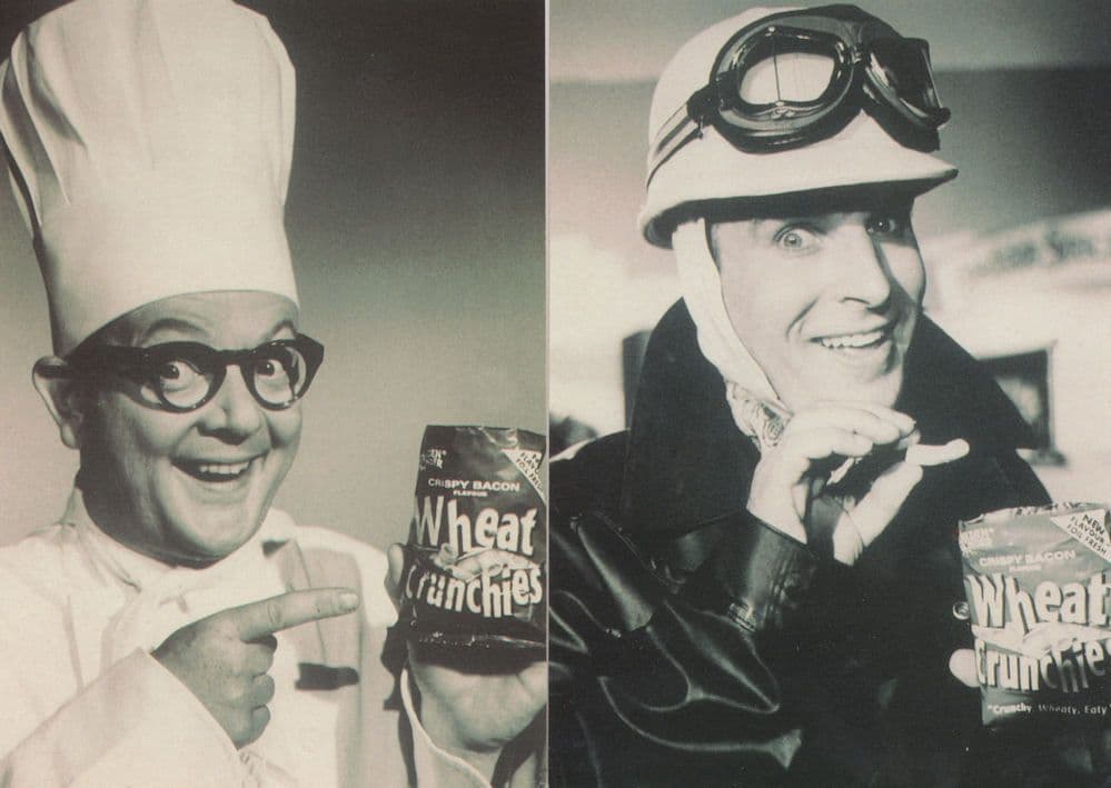 Wheat Crunchies Crisps Aircraft Old Pilot Chef 2x Advertising Postcard s