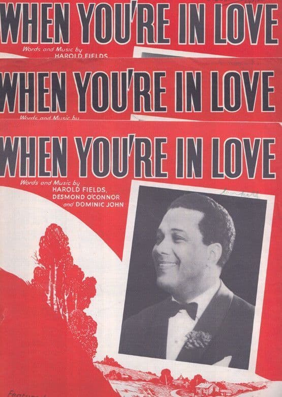 When You're In Love Hutch 1950s Sheet Music