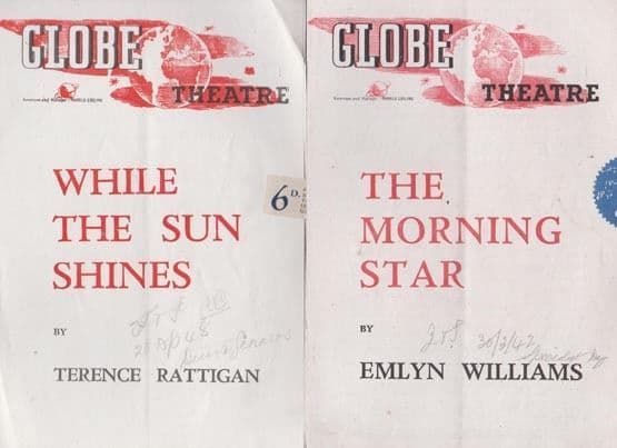 While The Sun Shines Morning Star Drama London Globe Drama Theatre 2x WW2 Programme