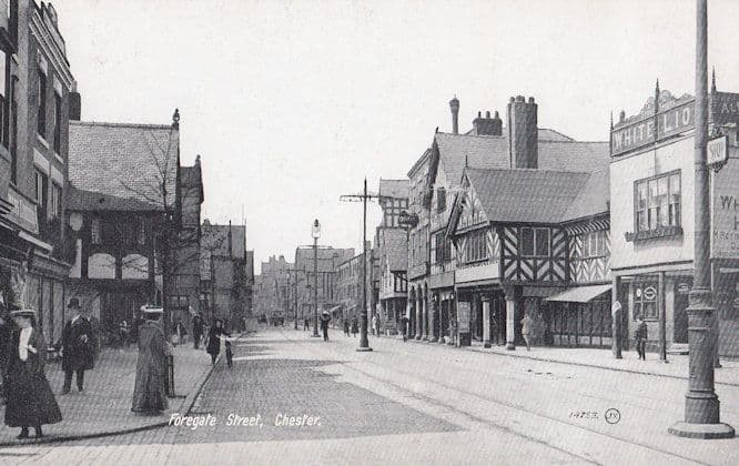 White Lion Pub Hotel Foregate Street Chester Old Postcard